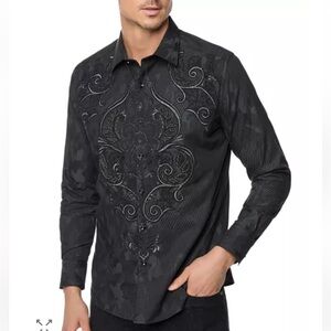 NWT Robert Graham
Men's Saldibar Embroidered Dress Shirt